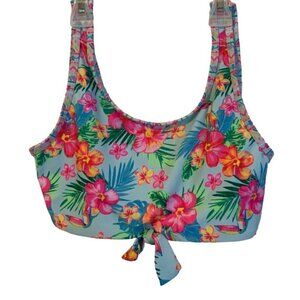 Wonder Nation Girls Hawaiian Floral Bikini Top Size XXL/2XG 18 Beach Coastal